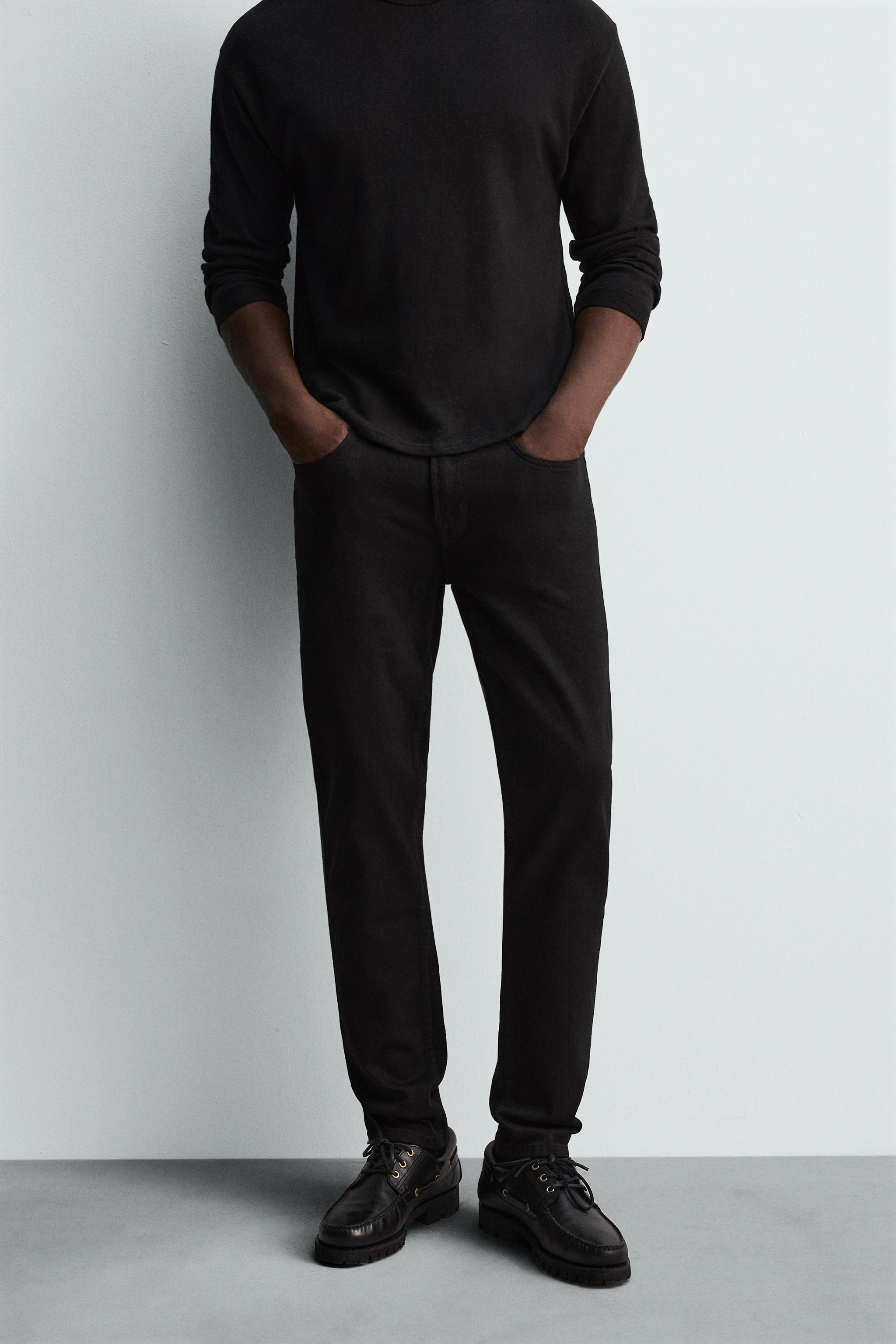 ZARA SLIM FIT パンツ 36 スリムフィットパンツ スリムフィットコンフォートパンツ - ネイビーブルー | ZARA