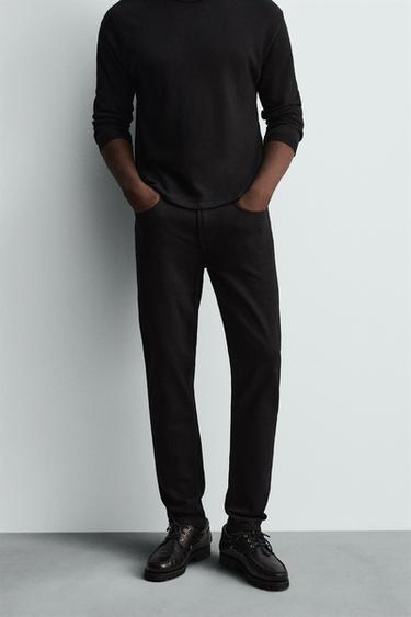 SLIM FIT JEANS - Black by Zara
