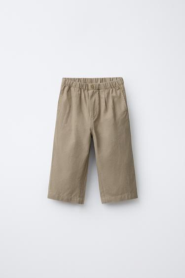 STRAIGHT TROUSERS - Light beige by Zara