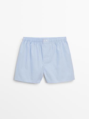 Calzoncillo mini cuadro vichy - Celeste de Zara
