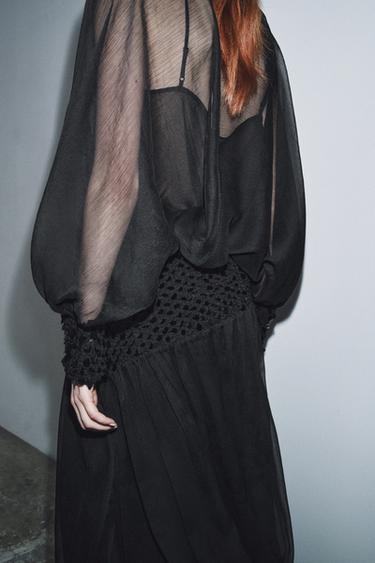 ZW COLLECTION SEQUINNED SKIRT - Black by Zara - Image 9