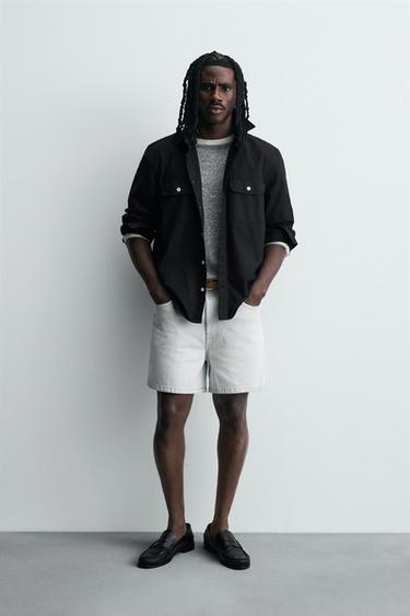 REGULAR-FIT-JEANSSHORTS - Himmelblau von Zara