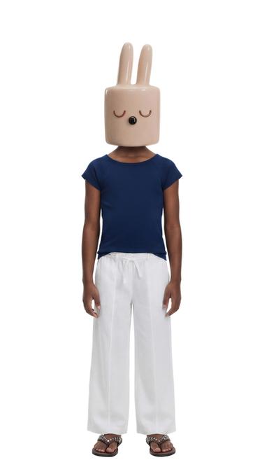 CAMISETA LISA CON MODAL - Marino de Zara