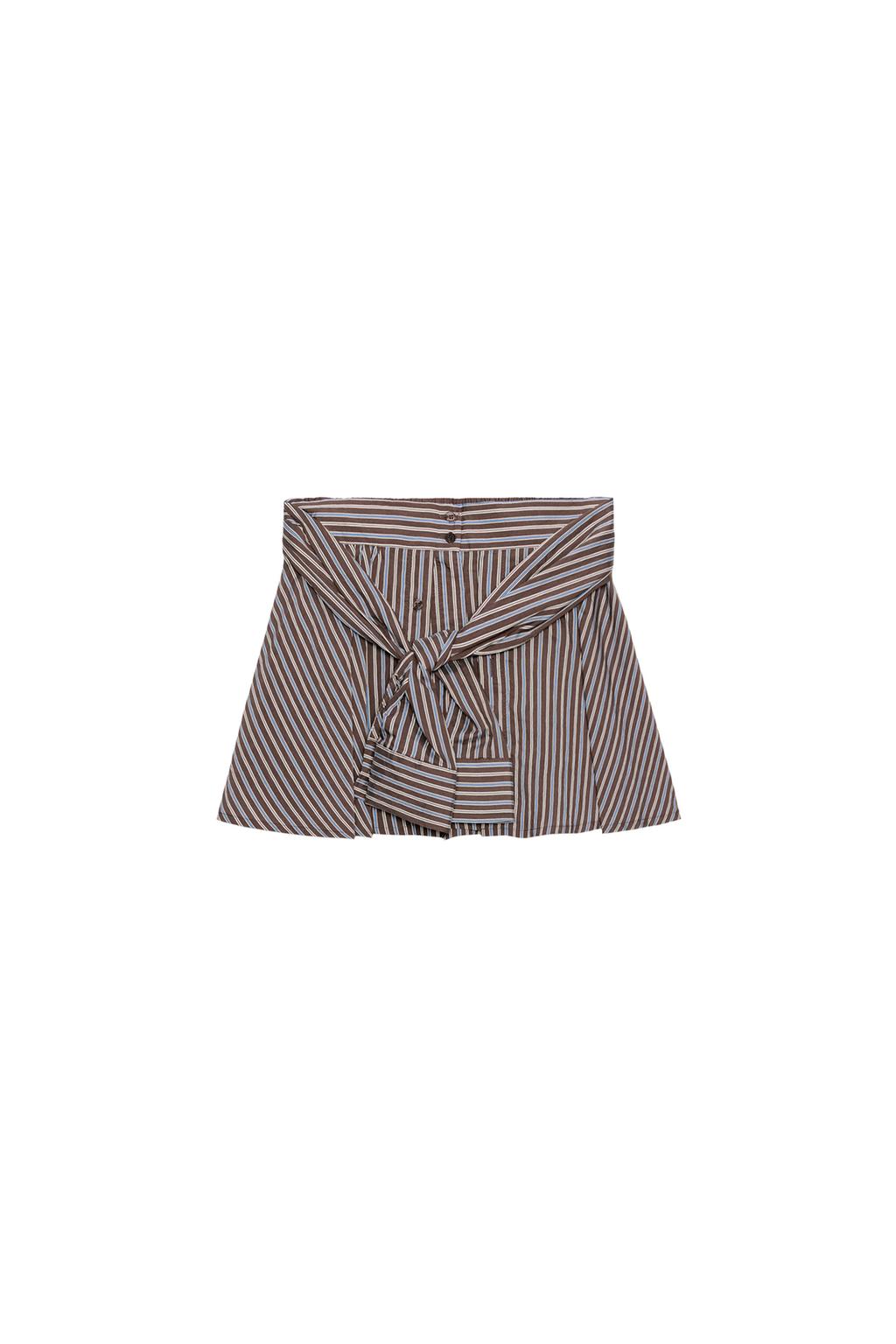 STRIPED SHORTS WITH TIE - image 3