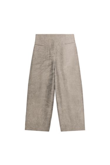 ZW COLLECTION BALLOON TROUSERS - Grey marl by Zara