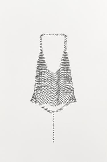 METAL RING TOP - Silver by Zara - Image 5