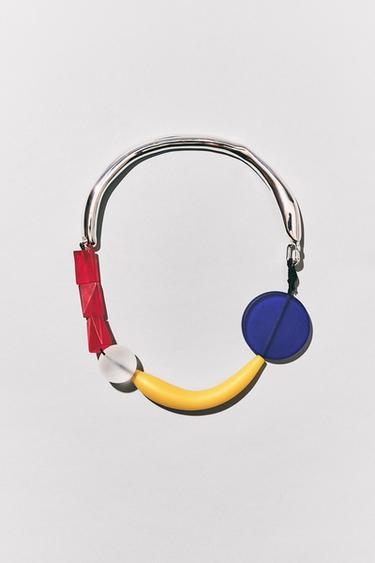 COLLAR COMBINADO PIEZAS GEOMÉTRICAS - Plata de Zara