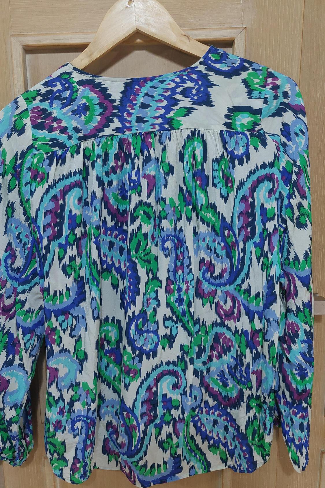 PRINTED BLOUSE WITH GATHERED DETAILS - Image 2
