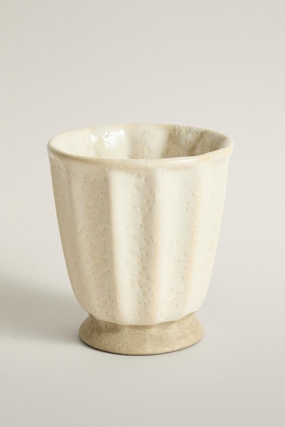 RUSTIC CERAMIC TOOTHBRUSH HOLDER - Beige by Zara - Image 0