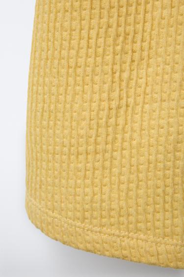 COMBINED STRUCTURE PLAYSUIT - Mustard by Zara - Image 3