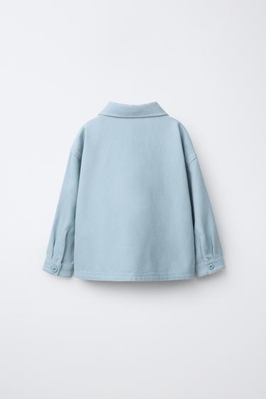 SURCHEMISE WAFFLE À POCHES - Bleu de Zara - Image 1