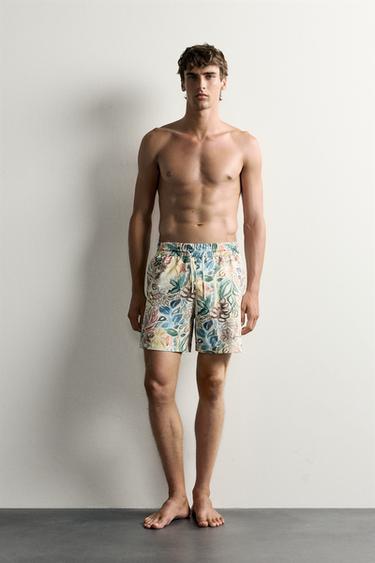 LANGE BADESHORTS MIT BLUMENMUSTER - Bunt von Zara - Bild 0