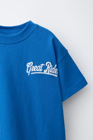 SLOGAN PRINT T-SHIRT - Bluish by Zara - Image 2