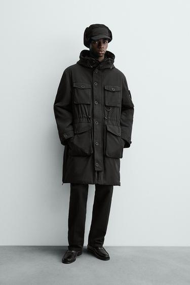 WATER-REPELLENT PADDED TECHNICAL PARKA - Black by Zara - Image 0