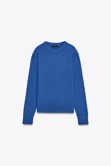 CASHMERE AND WOOL BASIC SWEATER - Bluish by Zara - Image 5