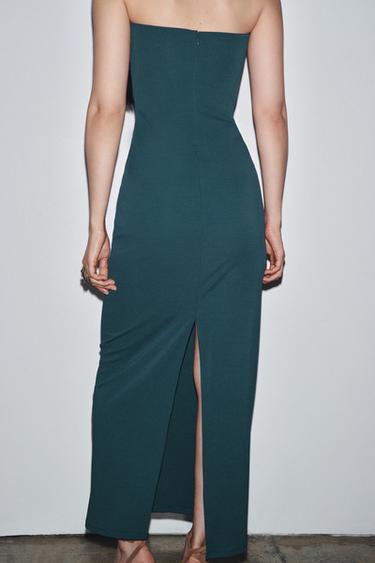 ROBE BUSTIER - Vert de Zara - Image 2