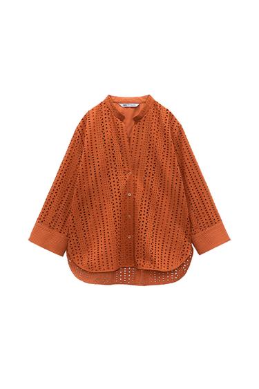 OPENWORK EMBROIDERY SHIRT