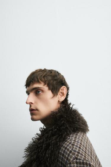 MANTEAU À CARREAUX BIMATIÈRE HARRY LAMBERT FOR ZARA X DISNEY - Marron de Zara - Image 8
