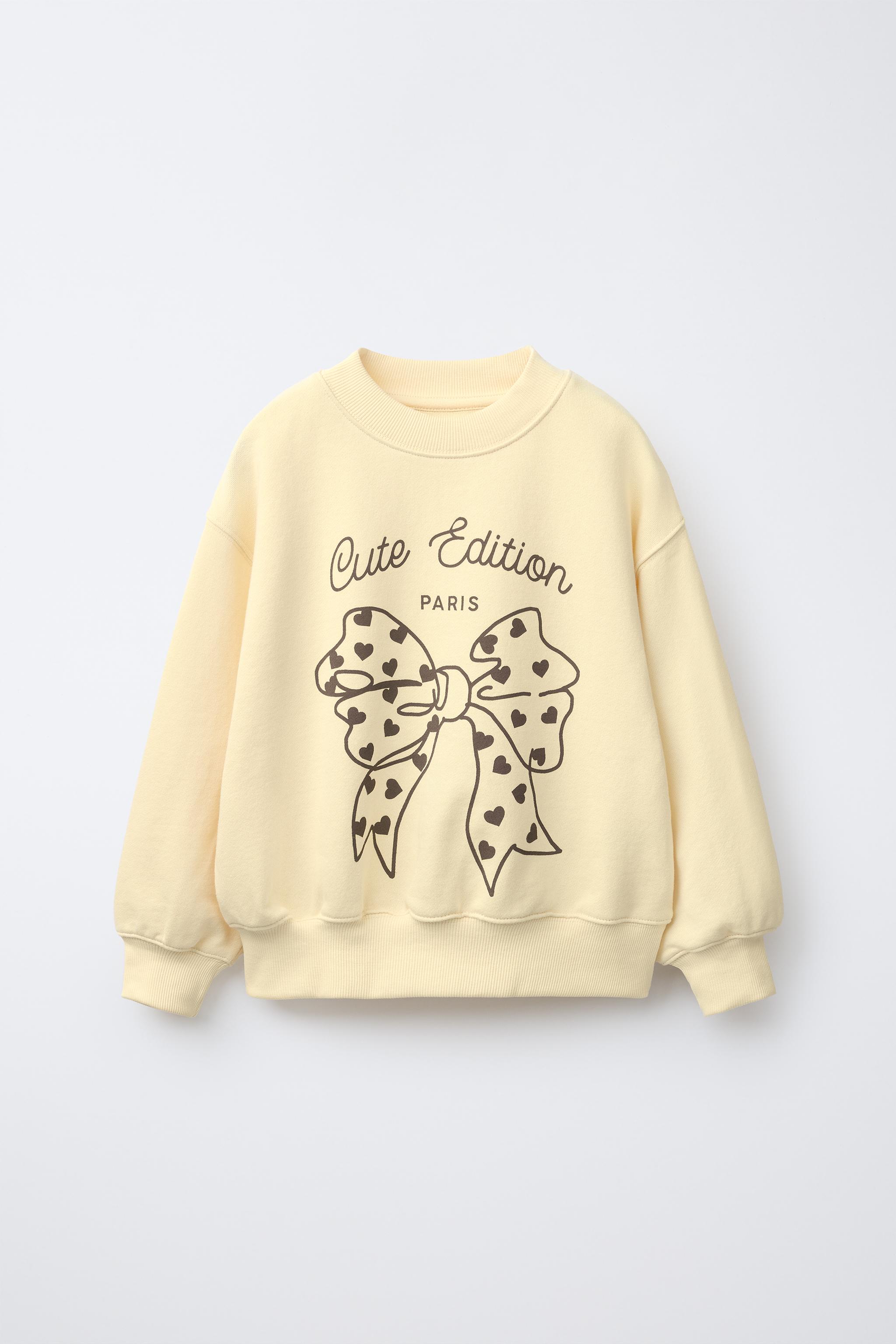 PRINTED SWEATSHIRT - Yellow | ZARA Georgia