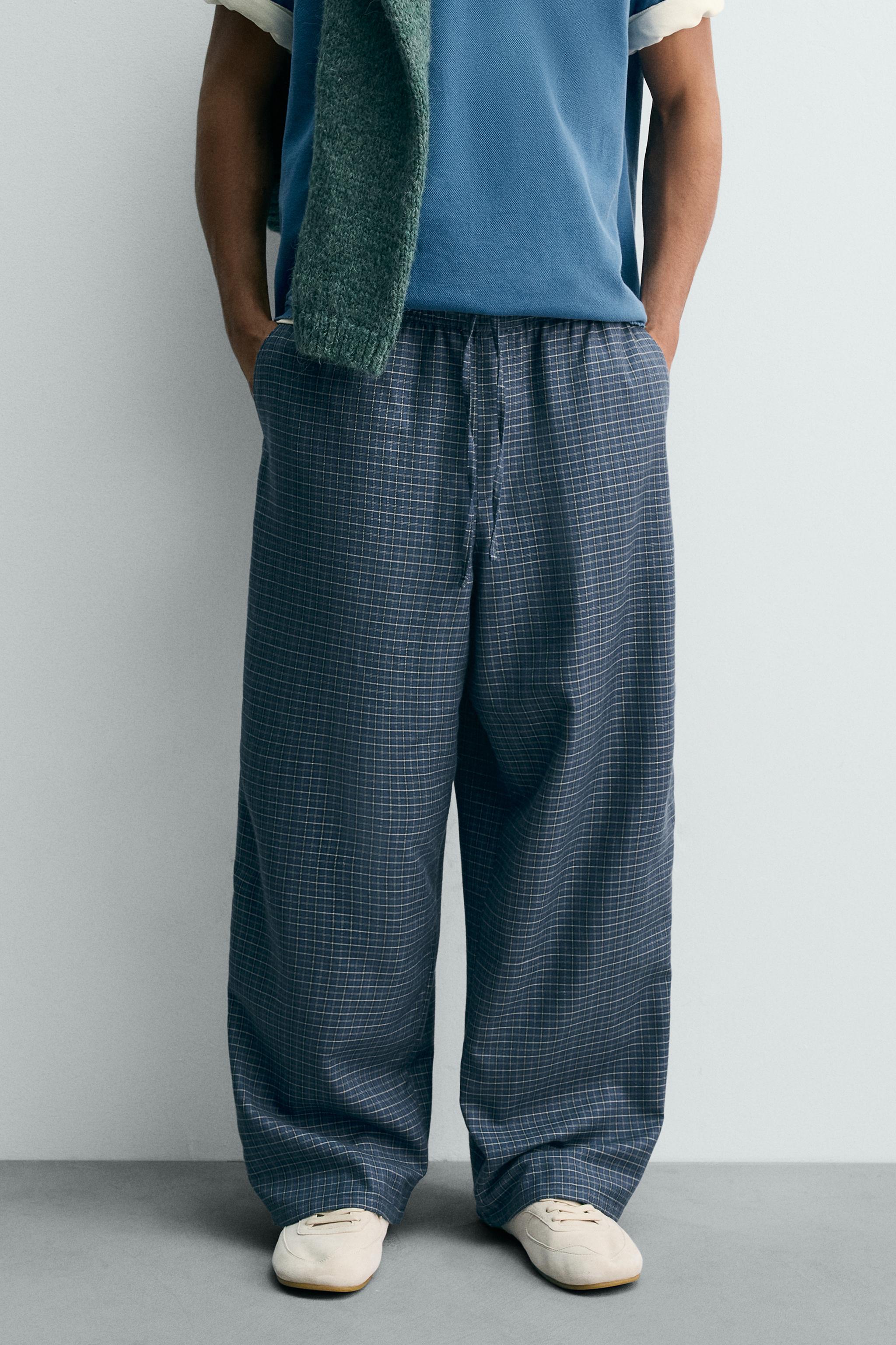 PANTALON BAGGY À CARREAUX