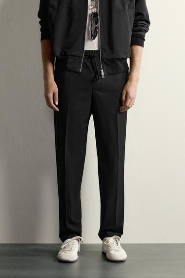 COMFORT JOGGER WAIST TROUSERS - Black by Zara