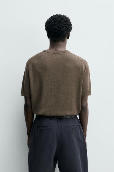 REGULAR FIT KNIT T-SHIRT - Mid-green by Zara - Image 2