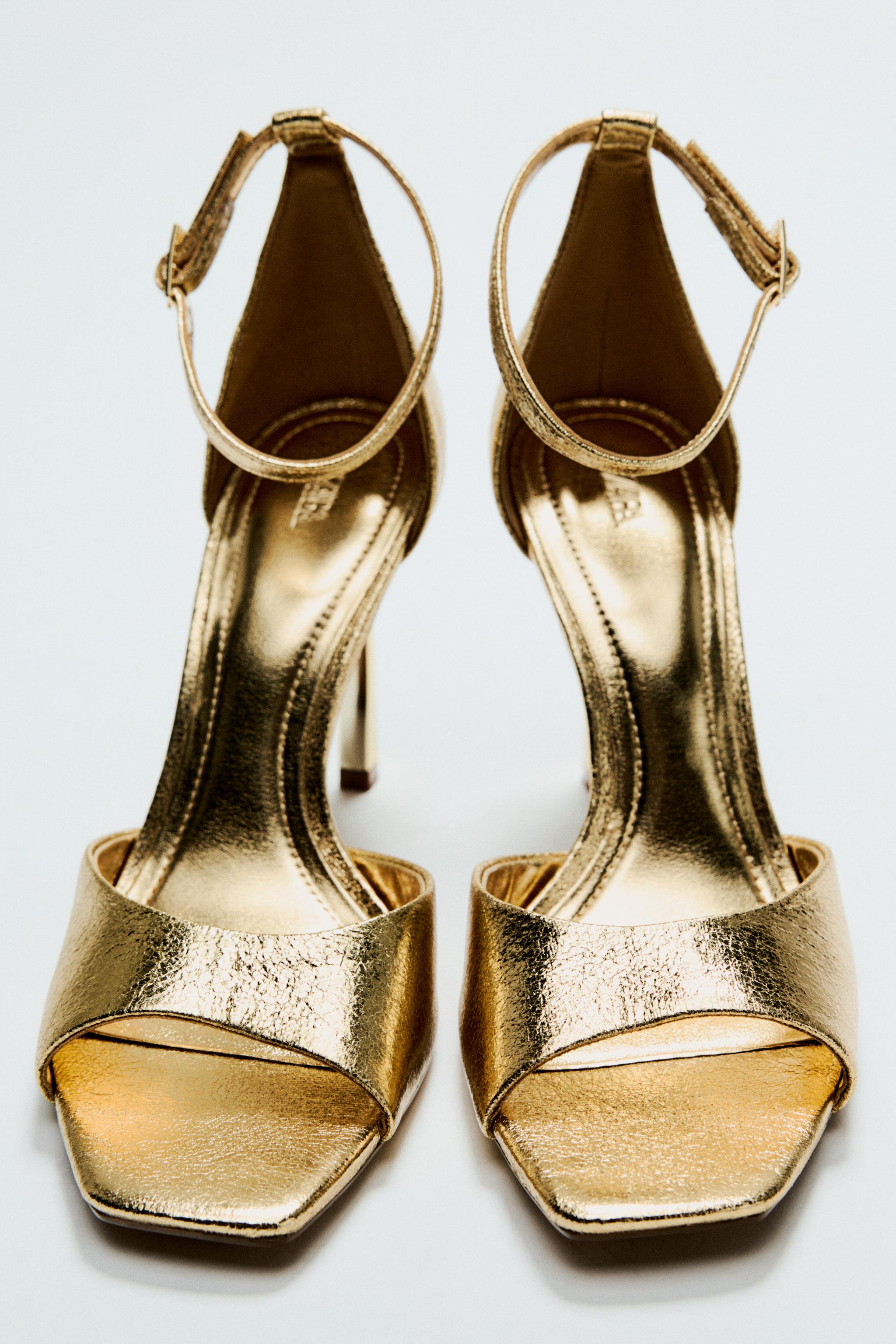 Zara gold heels 2024 size 9