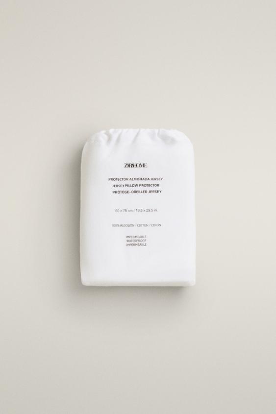 PROTÈGE-OREILLER IMPERMÉABLE EN JERSEY DE COTON - Blanc de Zara - Image 3