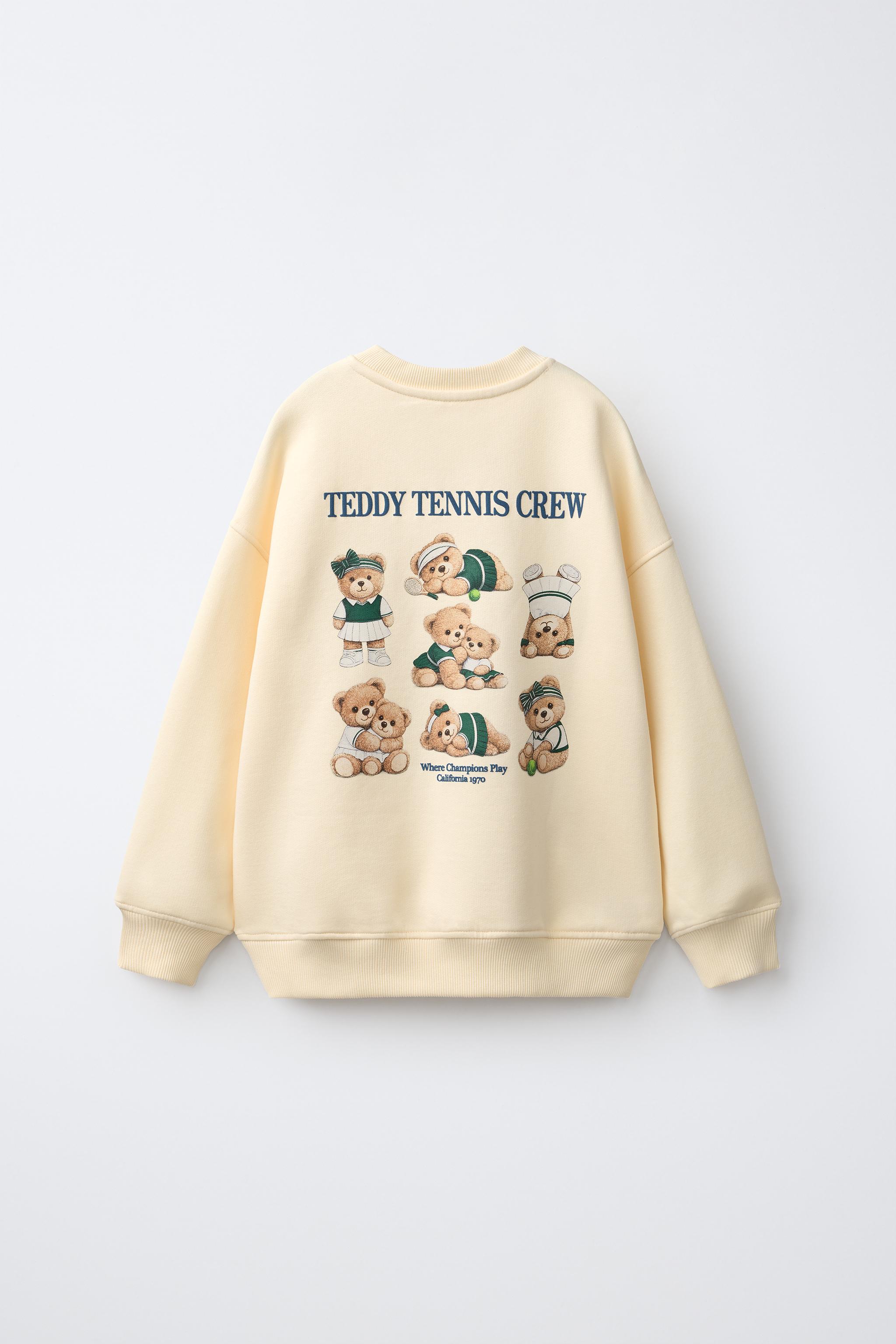 TEDDY BEAR PRINT SWEATSHIRT