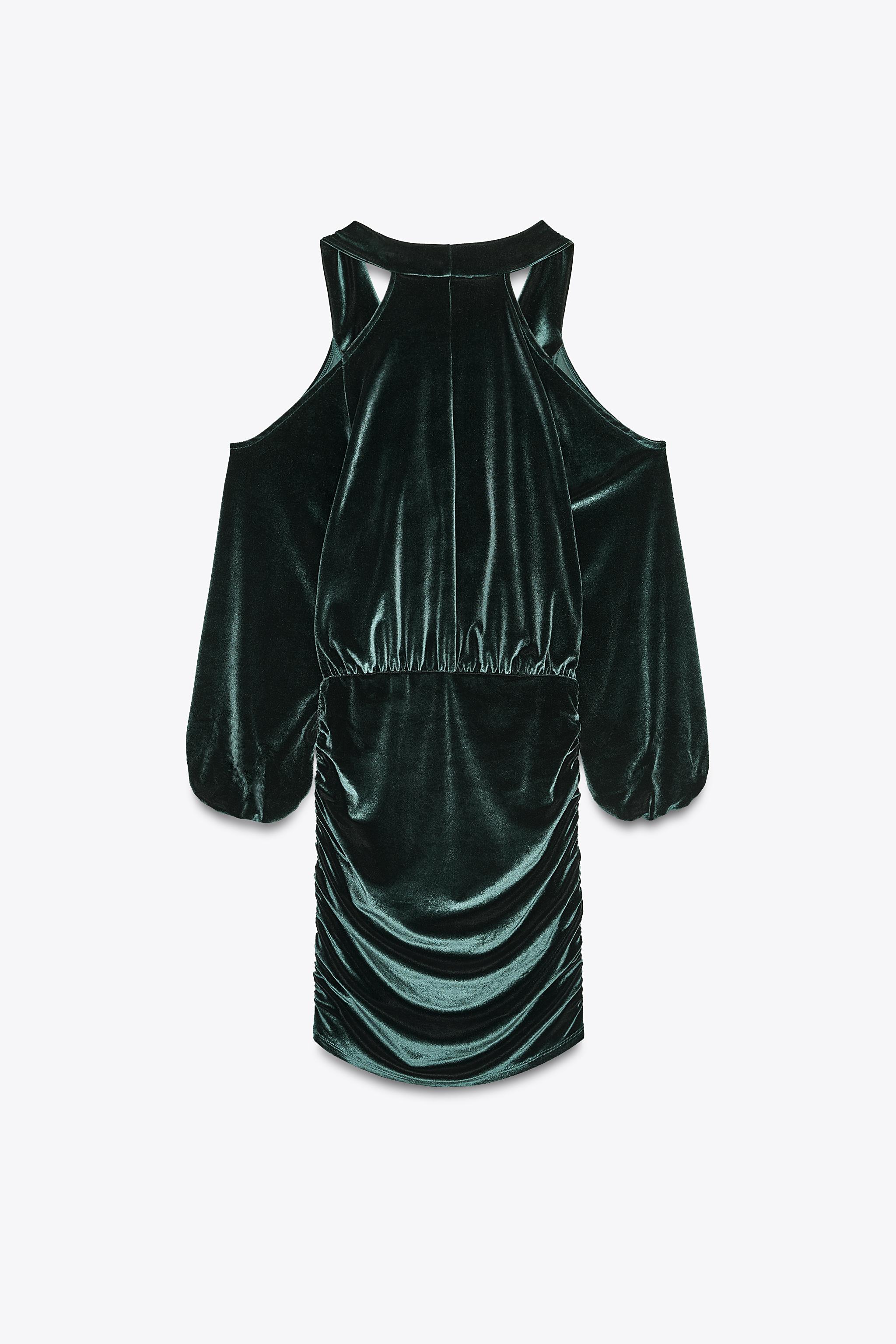 VELVET CUT-OUT DRESS Green ZARA South Africa