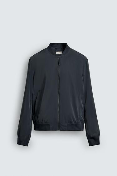 Zara LIGHTWEIGHT BOMBER JACKET - Blue / Navy