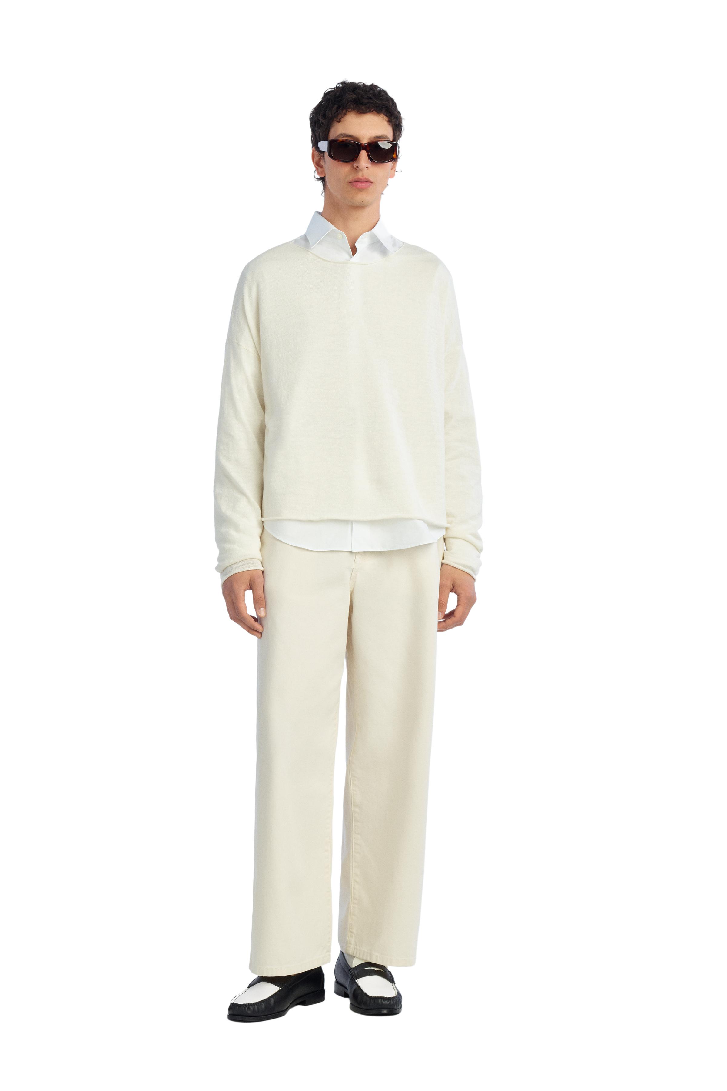 LINEN - WOOL CROPPED FIT JUMPER - Yellow | ZARA United States