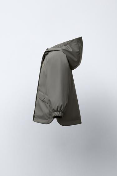 RUBBERISED WATER-RESISTANT RAINCOAT WITH FLEECE LINING - Anthracite grey by Zara - Image 2