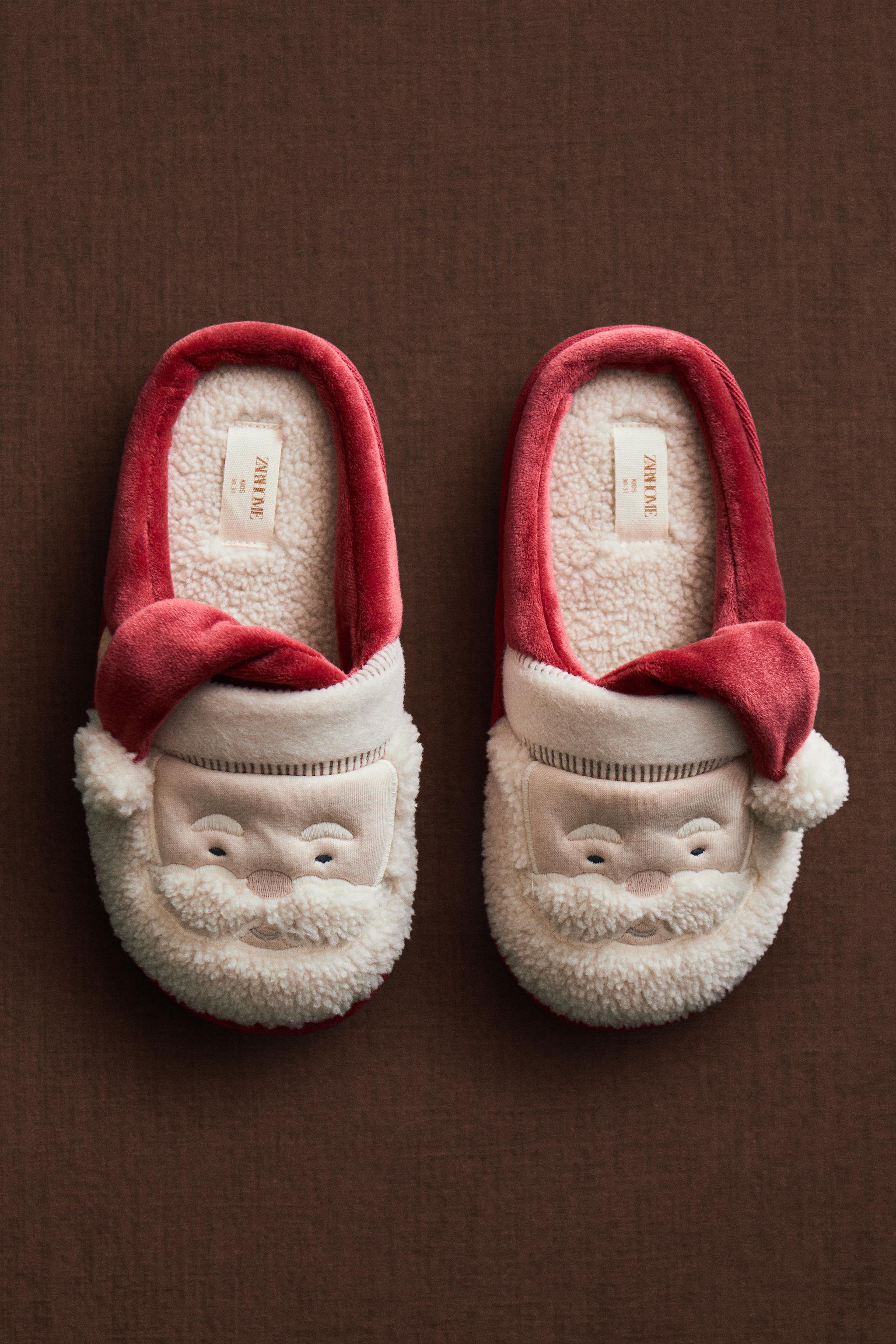 CHAUSSONS ENFANT OUVERTS À L’ARRIÈRE NOËL PÈRE