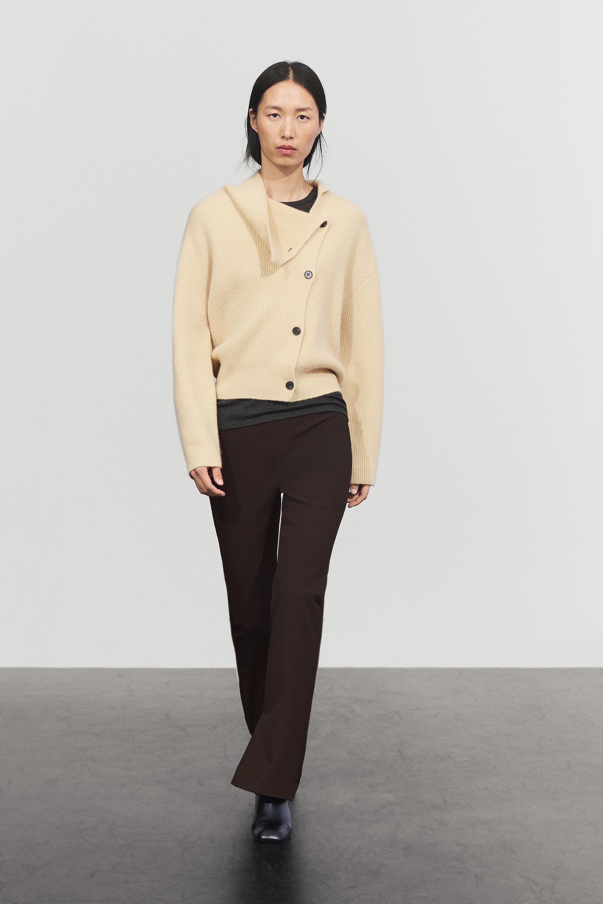 Cashmere blend button detail cardigan
