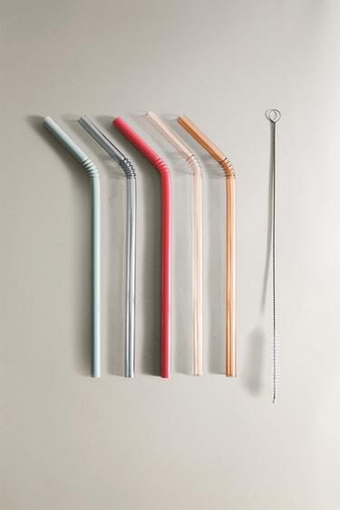 PACK OF COLOURFUL TRITAN™ STRAWS (PACK OF 5) - Multicoloured by Zara