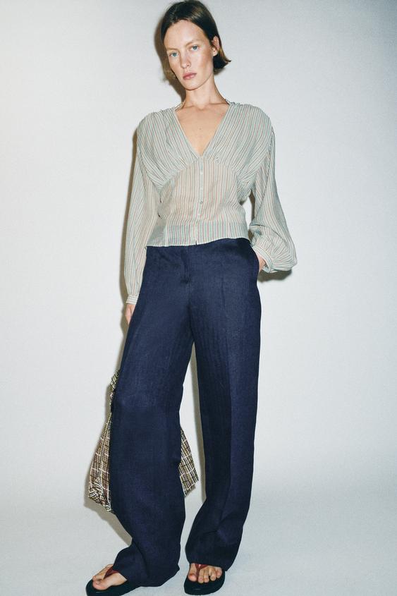 STRIPED WAIST SHIRT from Zara - $49.90