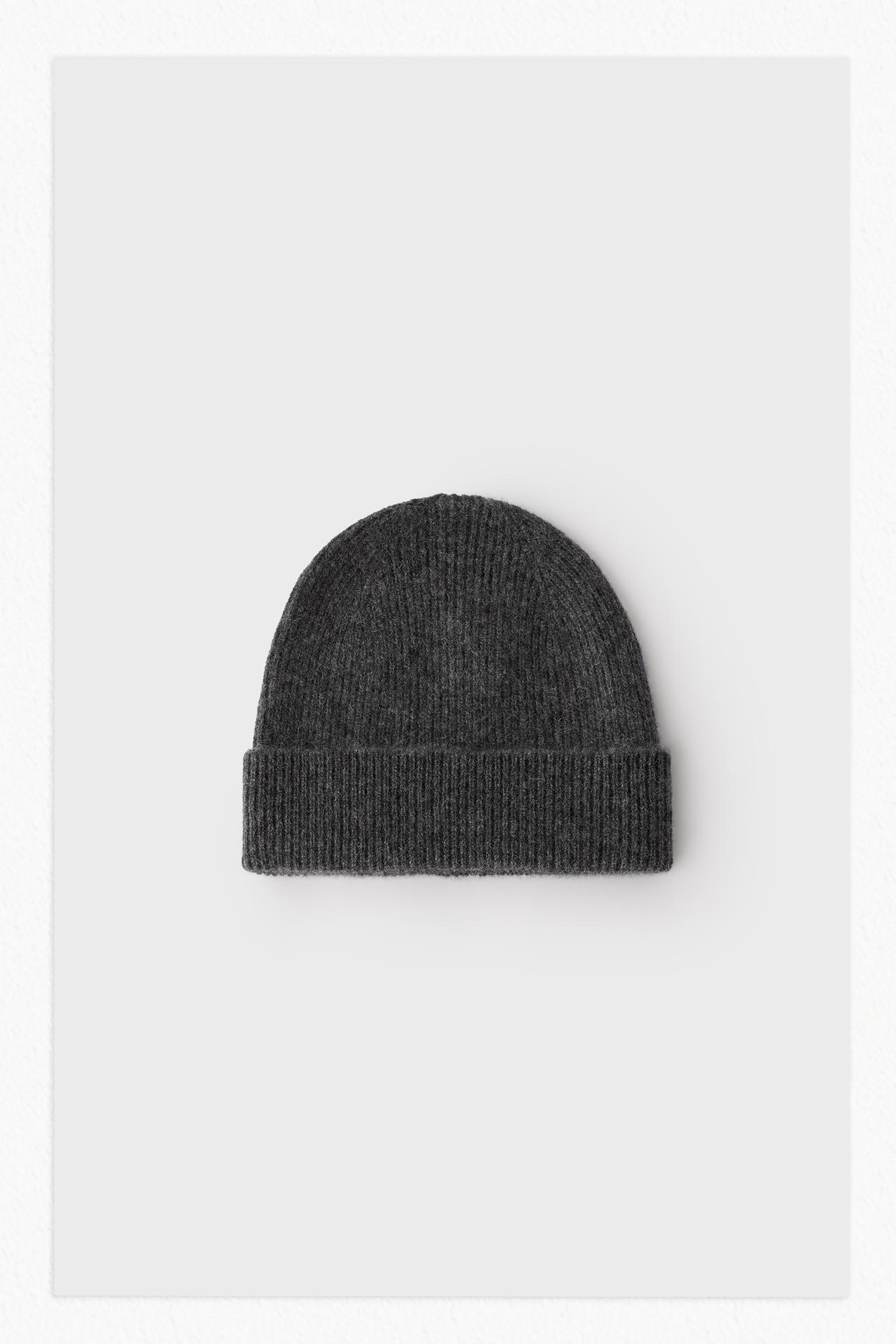 ZARA TIMELESS - 100% CASHMERE HAT — Dark anthracite