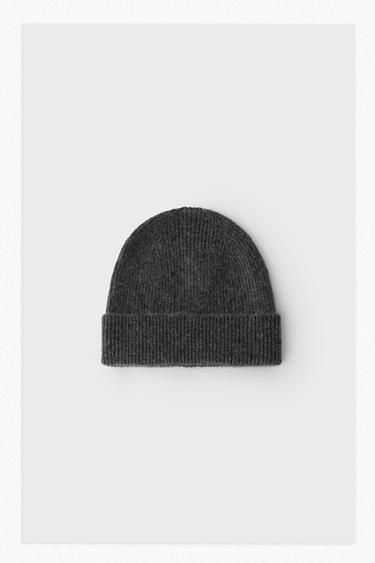 ZARA TIMELESS - 100% CASHMERE HAT — Dark anthracite 1