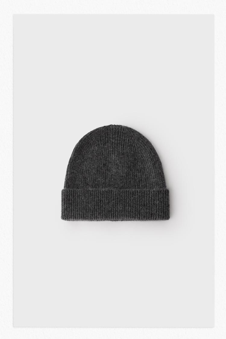 ZARA TIMELESS - 100% CASHMERE HAT — Dark anthracite