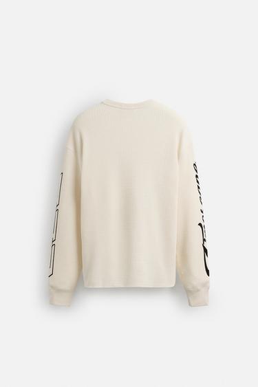 RACING CHECK PRINT SWEATSHIRT - Ecru by Zara - Image 7