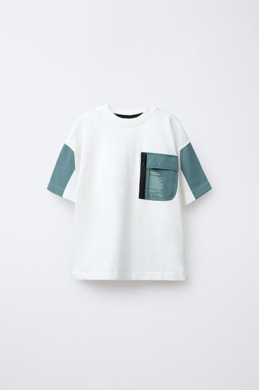 СПОРТИВНАЯ ФУТБОЛКА С КАРМАНОМ — БЕЛЫЙ от Zara — изображение 0