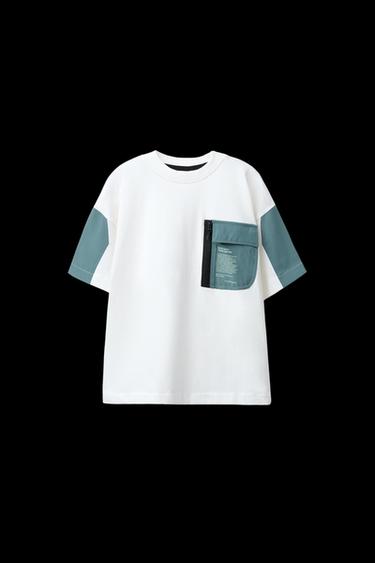 CAMISETA SPORTY BOLSILLO - Blanco de Zara - Imagen 0
