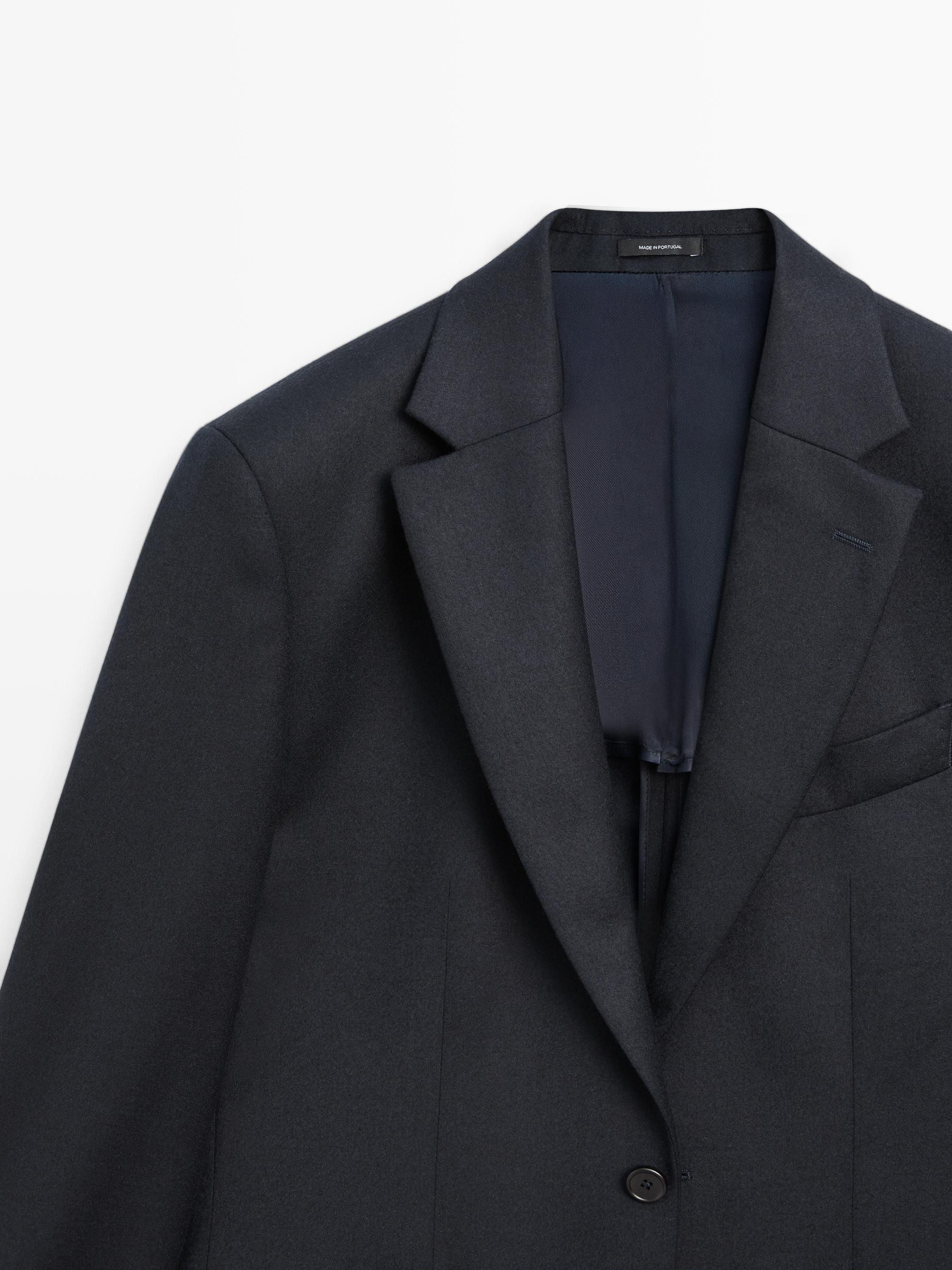 American wool blend flannel suit