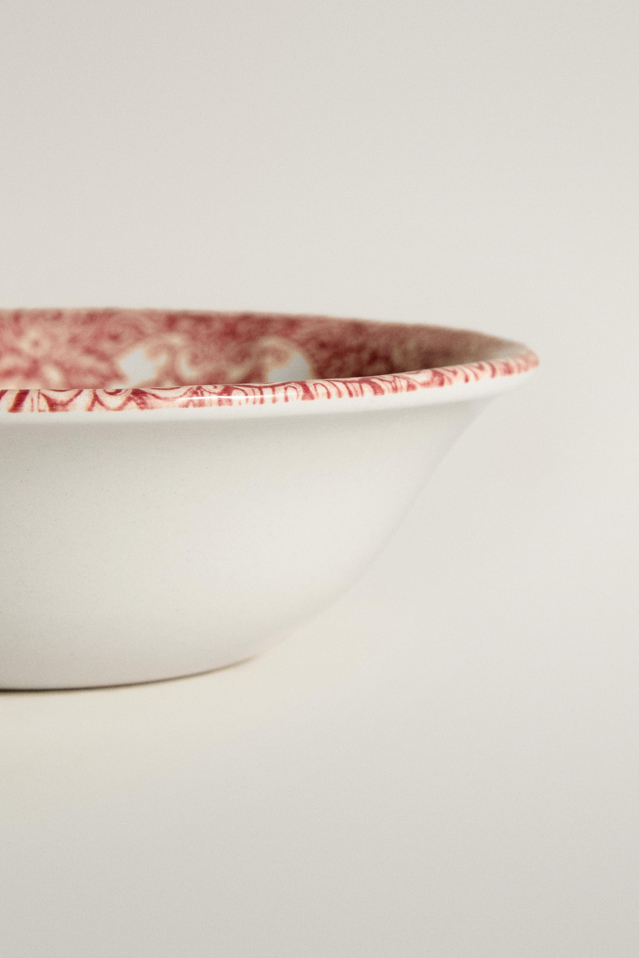 FLORAL LANDSCAPE EARTHENWARE BOWL