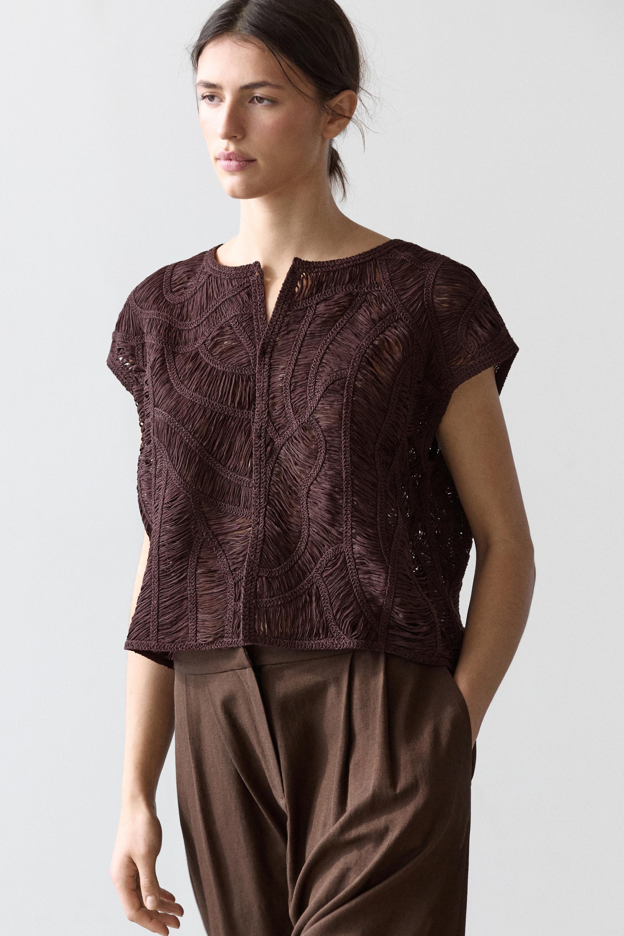 Crochet knit vest