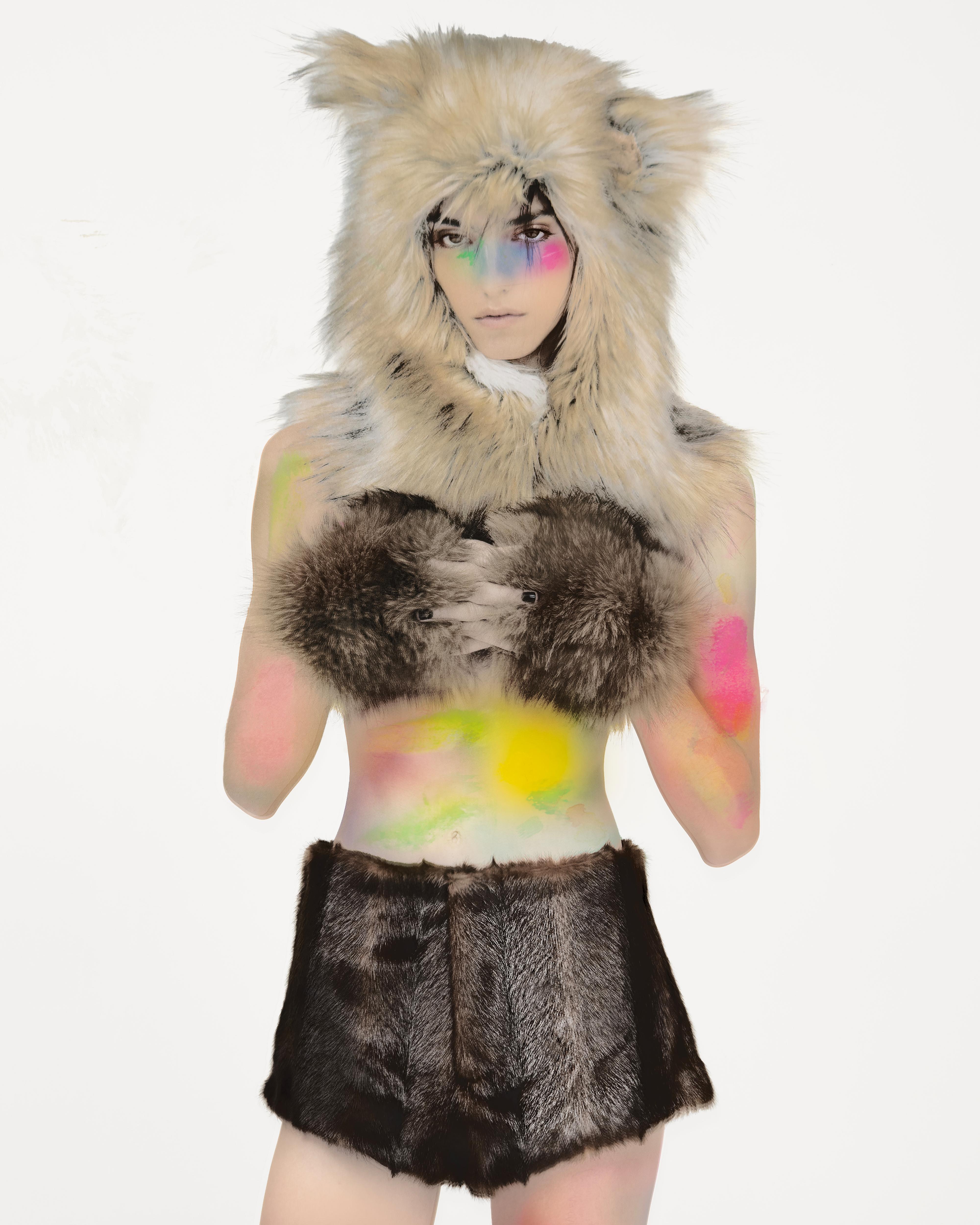 Cats Faux Fur Effect Shorts by Zara