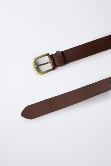 CEINTURE EN MATIÈRE SYNTHÈTIQUE - Marron de Zara - Image 1