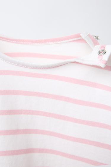 STRIPED KNITTED T-SHIRT - Pink by Zara - Image 2