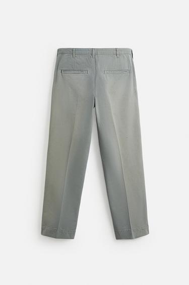 PANTALON CHINO IMPRIMÉ EFFET VINTAGE - Gris de Zara - Image 8